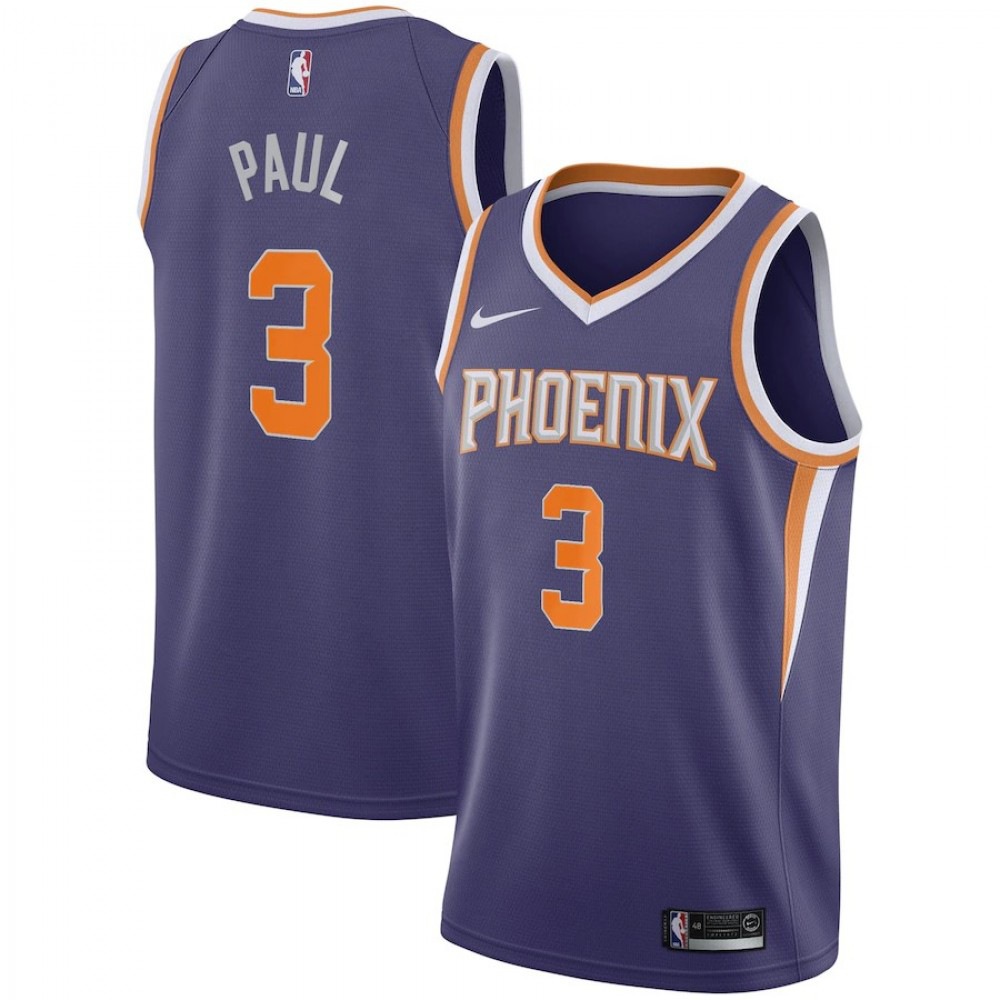 Men's Phoenix Suns Chris Paul #3 Purple 2020/21 Swingman Jersey - Icon Edition-Pro Kit Vault | Brand New 26/27 Sports Jerseys